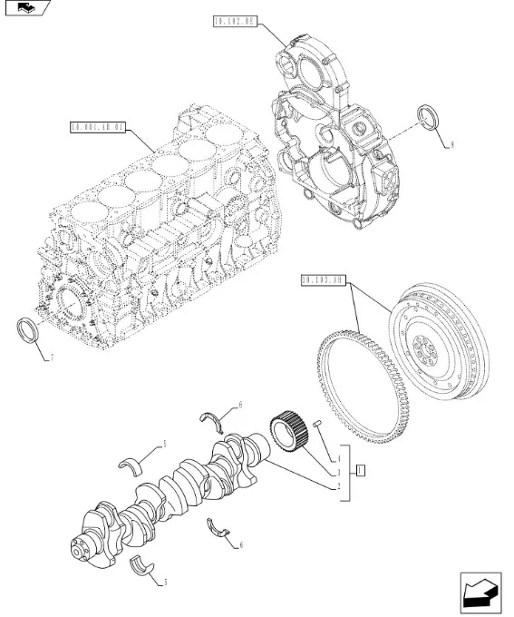 504241841 - Шестерня коленвала ДВС Cursor9 T8./Mg., CS, CSX, CX6/8, Axion9
