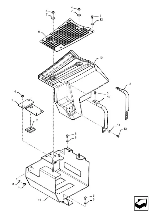 47428653 - Крышка отсека АКБ